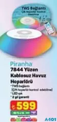 PİRANHA HOPARLÖR 7844 YÜZEN KABLOSUZ HAVUZ HOPARLÖRÜ